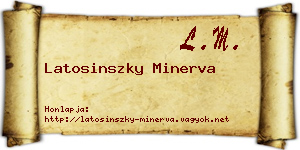 Latosinszky Minerva névjegykártya